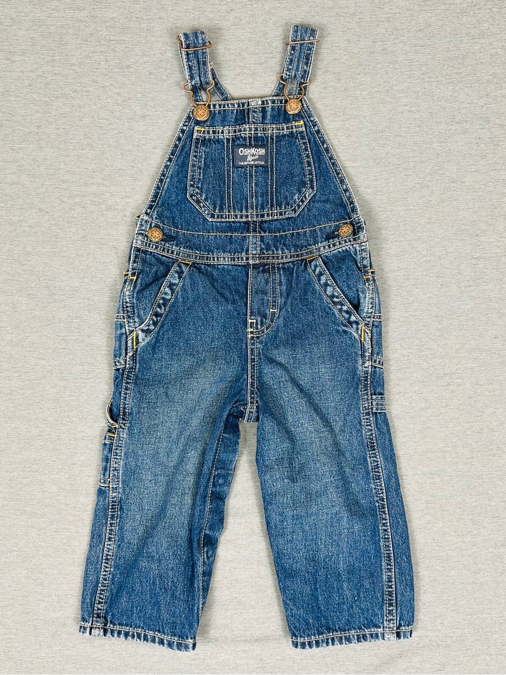 OshKosh B'gosh Medium Blue Denim baby Overalls with Front Pocket